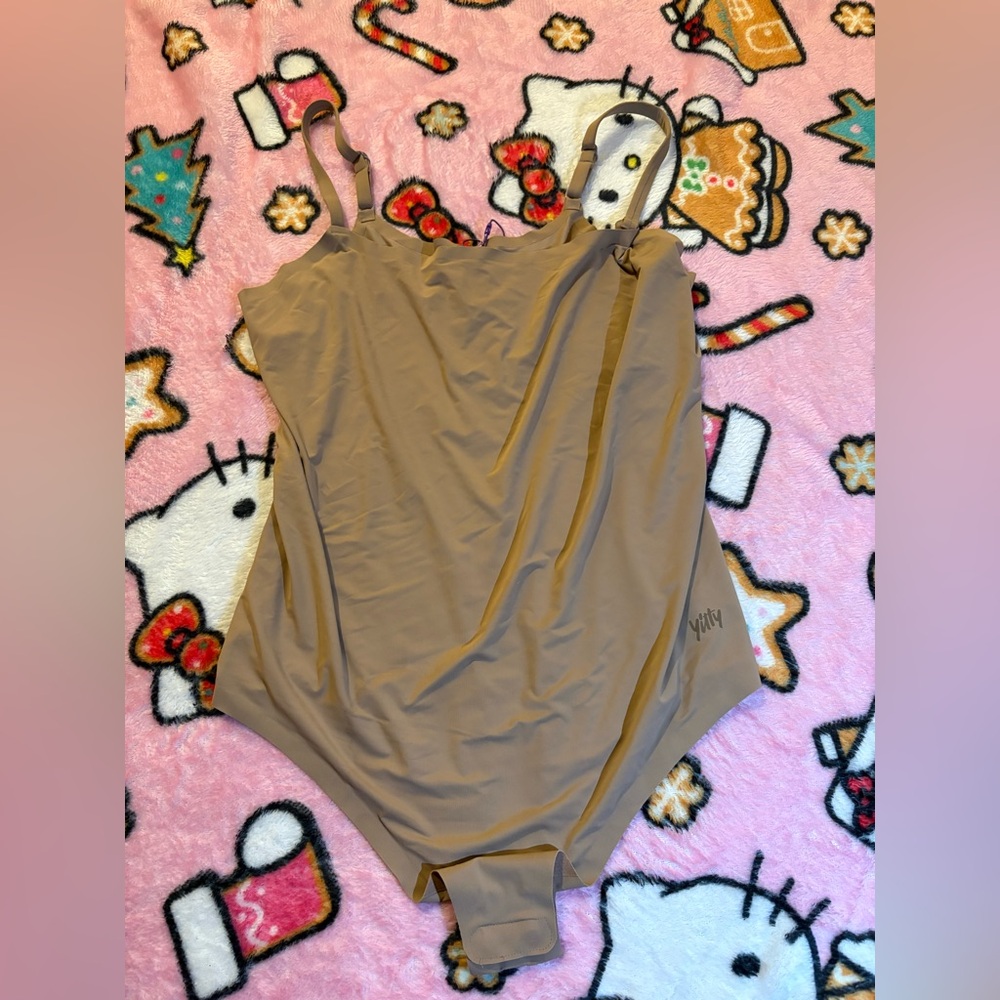 Yitty Snug Cotton Strappy Thong Bodysuit